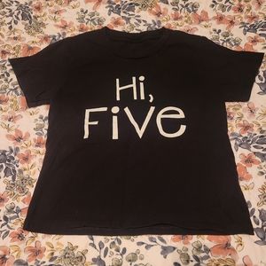 Hi, Five birthday tee shirt